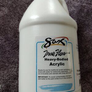 Sax Acrylic Paint, Titanium White, Heavy Body, 1/2 Gallon New